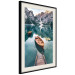 Poster Boats in the Dolomites - picturesque water landscape against a mountain range backdrop 116681 additionalThumb 3