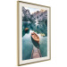 Poster Boats in the Dolomites - picturesque water landscape against a mountain range backdrop 116681 additionalThumb 2
