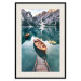 Poster Boats in the Dolomites - picturesque water landscape against a mountain range backdrop 116681 additionalThumb 18