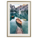 Poster Boats in the Dolomites - picturesque water landscape against a mountain range backdrop 116681 additionalThumb 19