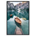 Poster Boats in the Dolomites - picturesque water landscape against a mountain range backdrop 116681 additionalThumb 24