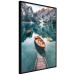 Poster Boats in the Dolomites - picturesque water landscape against a mountain range backdrop 116681 additionalThumb 12