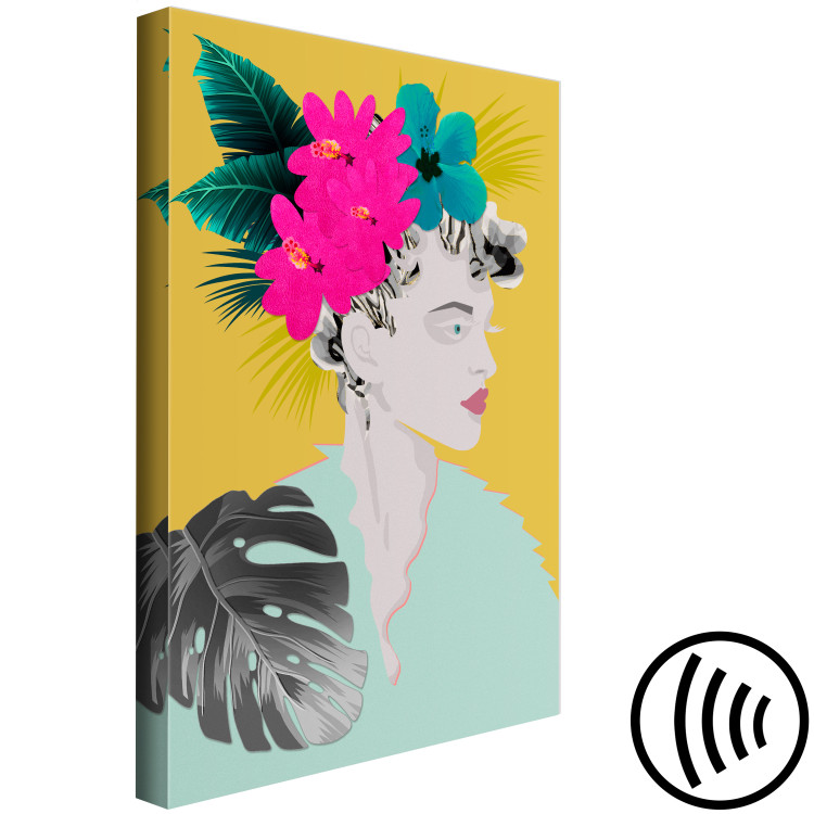 Canvas Art Print Flowers In The Hair (1 Part) Vertical 116881 additionalImage 6