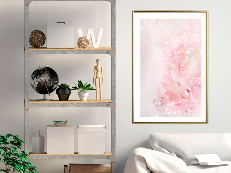 Wall Poster Pink Nature - radiant abstraction with delicate botanical motif 117881 additionalImage 15