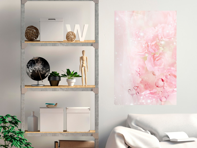 Wall Poster Pink Nature - radiant abstraction with delicate botanical motif 117881 additionalImage 23