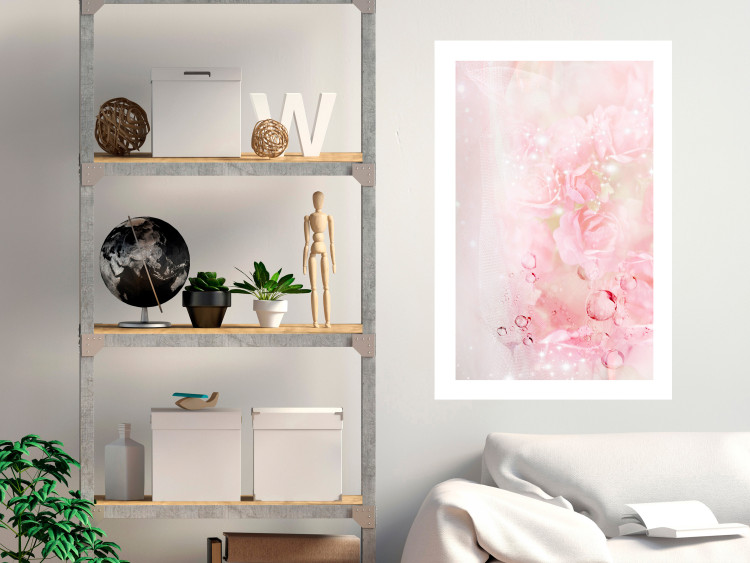 Wall Poster Pink Nature - radiant abstraction with delicate botanical motif 117881 additionalImage 4