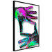 Poster Colorful Frame - abstraction with two hands on a uniformly white background 118281 additionalThumb 3