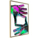 Poster Colorful Frame - abstraction with two hands on a uniformly white background 118281 additionalThumb 4