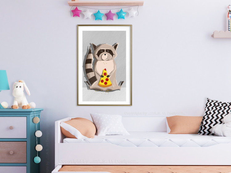 Wall Poster Sweet Tooth Raccoon - colorful playful composition with an animal for children 119281 additionalImage 13