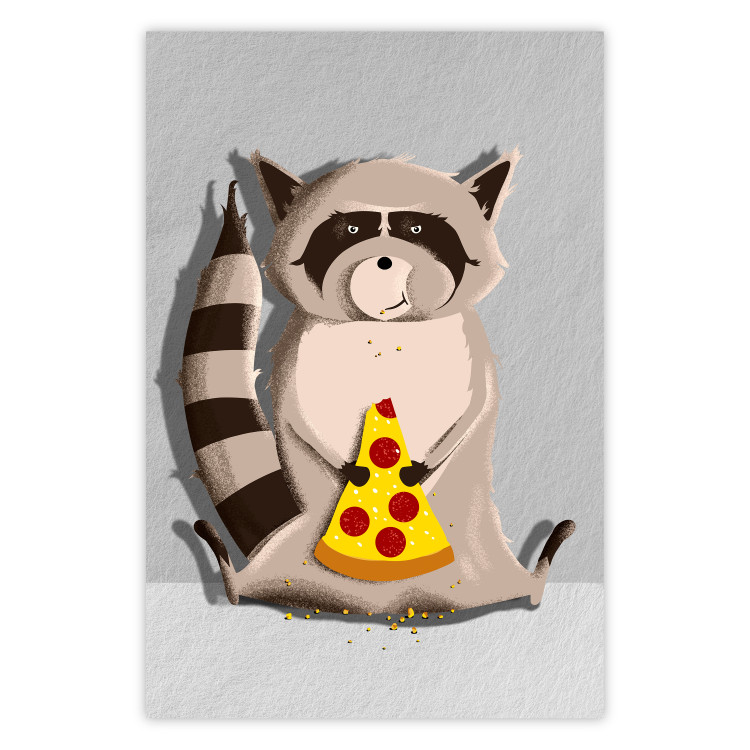 Wall Poster Sweet Tooth Raccoon - colorful playful composition with an animal for children 119281