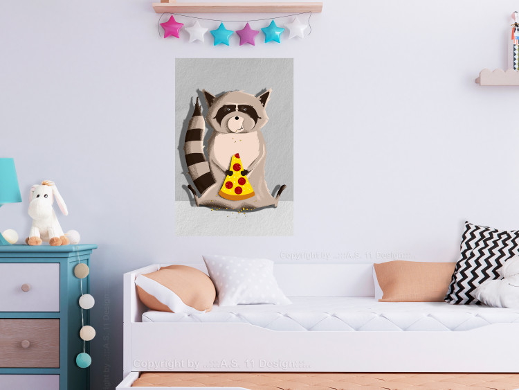 Wall Poster Sweet Tooth Raccoon - colorful playful composition with an animal for children 119281 additionalImage 17