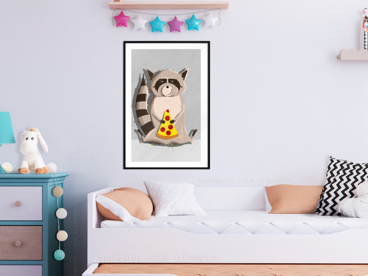 Wall Poster Sweet Tooth Raccoon - colorful playful composition with an animal for children 119281 additionalImage 4