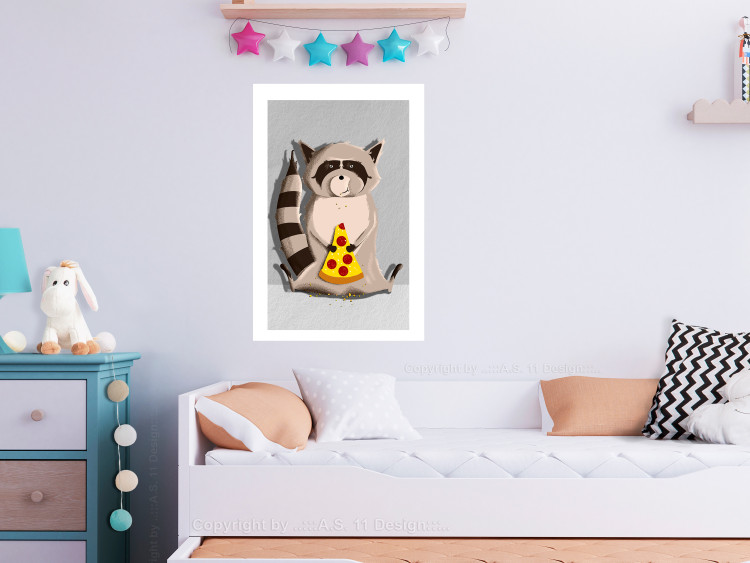 Wall Poster Sweet Tooth Raccoon - colorful playful composition with an animal for children 119281 additionalImage 2