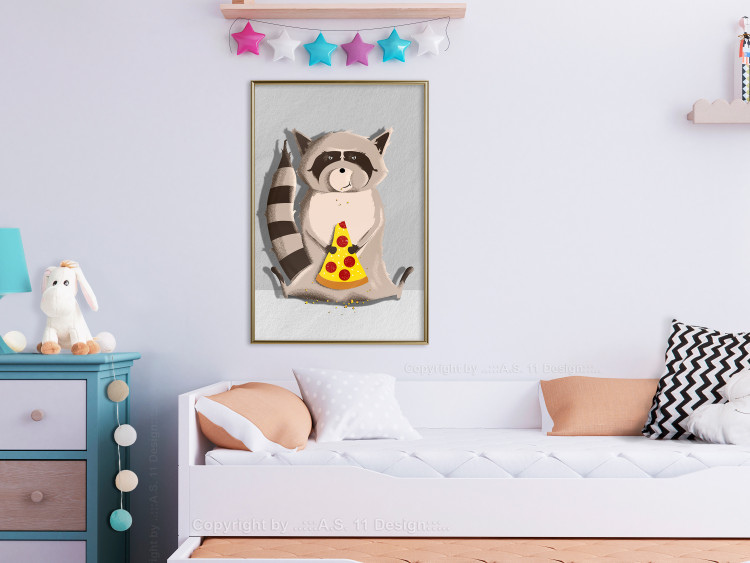 Wall Poster Sweet Tooth Raccoon - colorful playful composition with an animal for children 119281 additionalImage 5