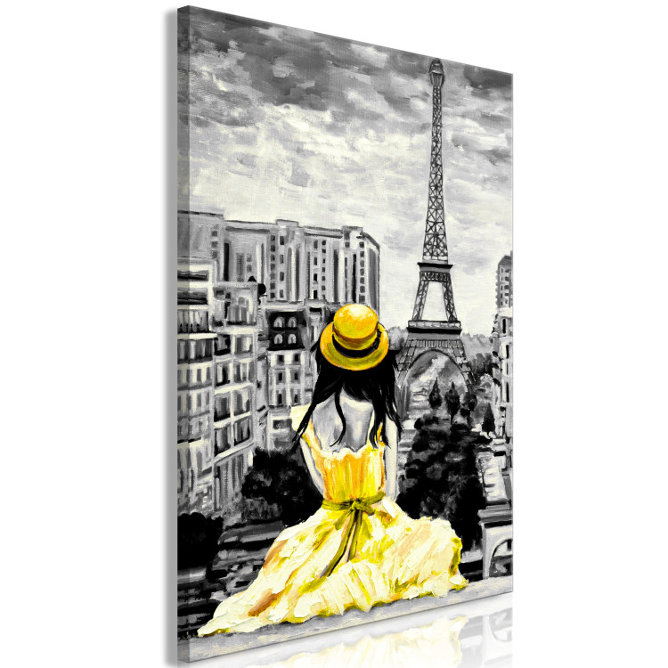 Canvas Paris Colour (1 Part) Vertical Yellow 123081 additionalImage 2