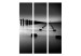Room Divider Screen Beyond the Horizon (3-piece) - black and white landscape of calm sea 124181 additionalThumb 3