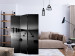 Room Divider Screen Beyond the Horizon (3-piece) - black and white landscape of calm sea 124181 additionalThumb 4