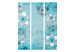 Room Divider Scent of Spring (3-piece) - blue abstraction with plant motif 124281 additionalThumb 3