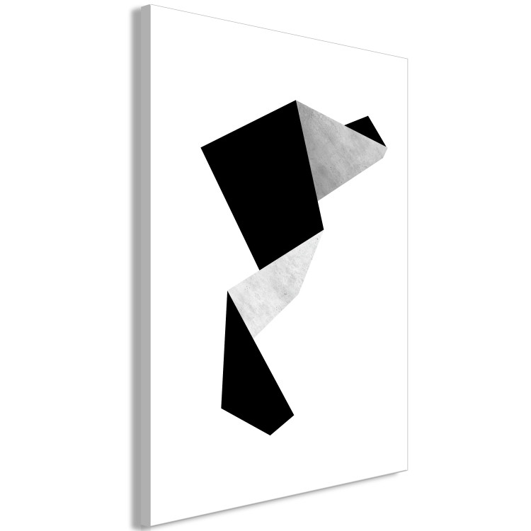 Canvas Print Black and grey geometric figures - minimalistic abstraction 127381 additionalImage 2