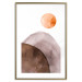 Poster Moon and Mountains - abstract composition of moon and mountains on a white background 127481 additionalThumb 14