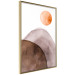 Poster Moon and Mountains - abstract composition of moon and mountains on a white background 127481 additionalThumb 12