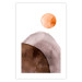 Poster Moon and Mountains - abstract composition of moon and mountains on a white background 127481 additionalThumb 19