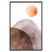 Poster Moon and Mountains - abstract composition of moon and mountains on a white background 127481 additionalThumb 18