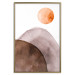 Poster Moon and Mountains - abstract composition of moon and mountains on a white background 127481 additionalThumb 17