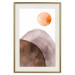 Poster Moon and Mountains - abstract composition of moon and mountains on a white background 127481 additionalThumb 20