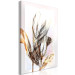 Canvas Art Print Remembrance (1-part) vertical - abstract leaves on a light background 127981 additionalThumb 2