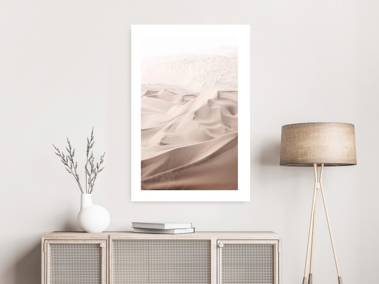 Poster Sandy Fabric - delicate desert sands in a light composition 129481 additionalImage 3