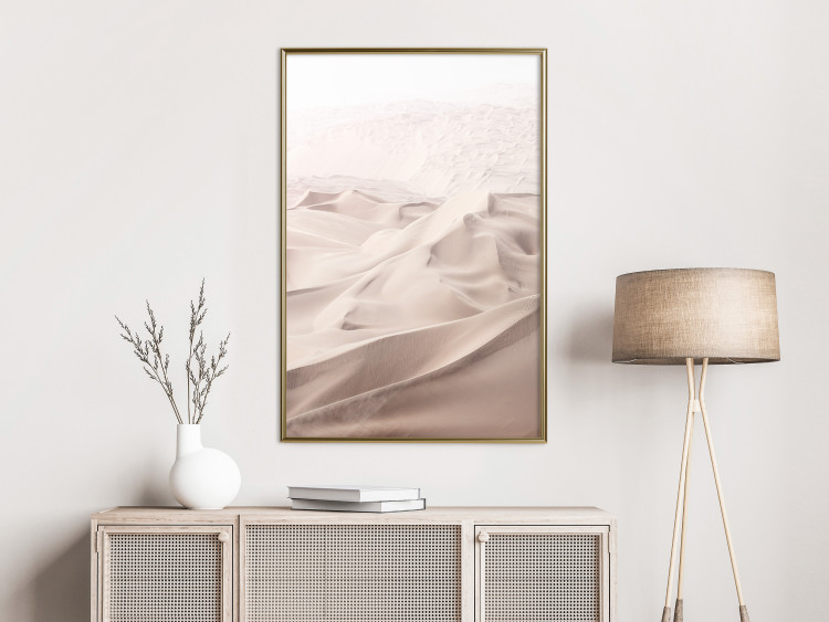 Poster Sandy Fabric - delicate desert sands in a light composition 129481 additionalImage 5