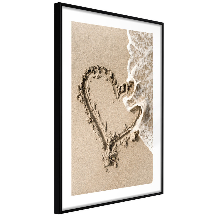 Poster Wave of Love - seaside landscape of a wave and a romantic heart on sand 131781 additionalImage 8
