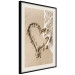 Poster Wave of Love - seaside landscape of a wave and a romantic heart on sand 131781 additionalThumb 2