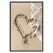 Poster Wave of Love - seaside landscape of a wave and a romantic heart on sand 131781 additionalThumb 18