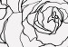 Canvas On the head roses - black-white, linear graphic with woman silhouette 132081 additionalThumb 4