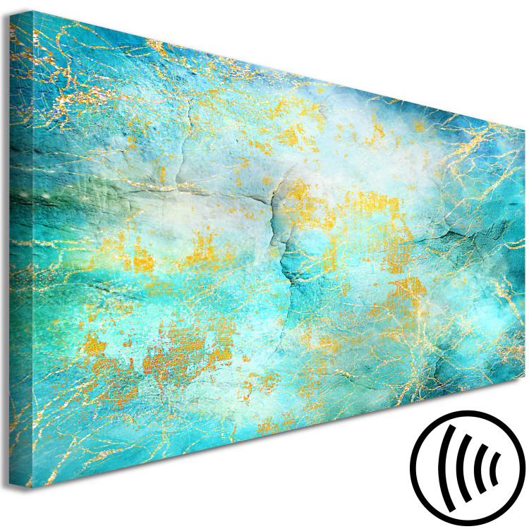 Canvas Print Emerald Ocean (1-piece) Narrow - abstract ocean texture 132181 additionalImage 6