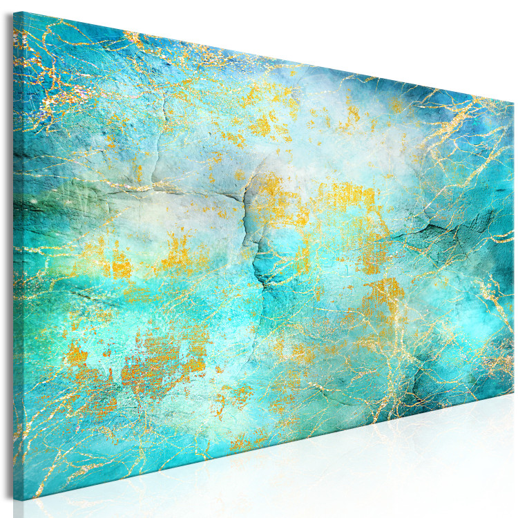 Canvas Print Emerald Ocean (1-piece) Narrow - abstract ocean texture 132181 additionalImage 2
