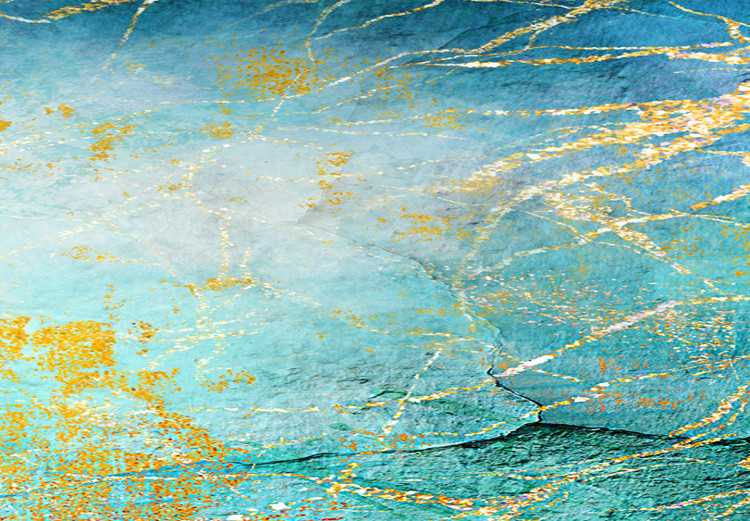 Canvas Print Emerald Ocean (1-piece) Narrow - abstract ocean texture 132181 additionalImage 5