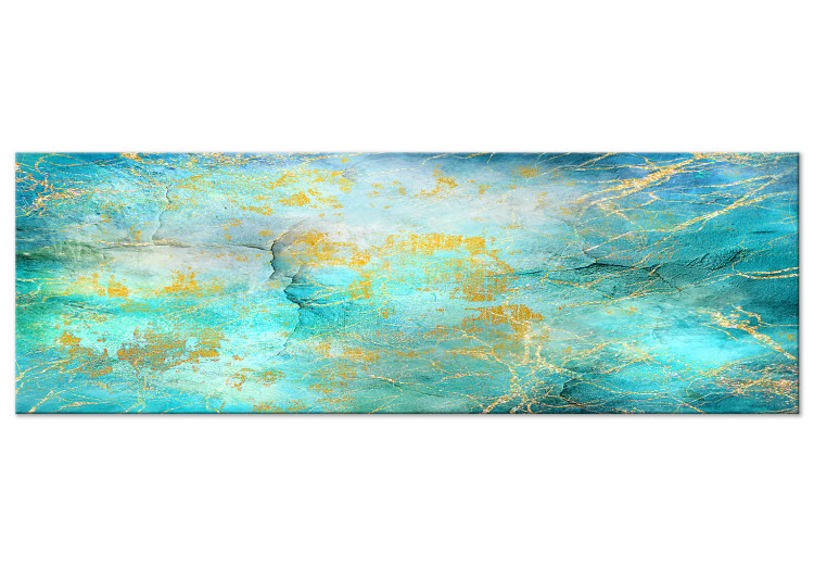 Canvas Print Emerald Ocean (1-piece) Narrow - abstract ocean texture 132181