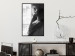 Wall Poster Blissful Moment - black and white photograph of a woman smoking a cigarette 132281 additionalThumb 4