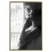 Wall Poster Blissful Moment - black and white photograph of a woman smoking a cigarette 132281 additionalThumb 21