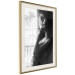 Wall Poster Blissful Moment - black and white photograph of a woman smoking a cigarette 132281 additionalThumb 3