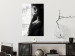 Wall Poster Blissful Moment - black and white photograph of a woman smoking a cigarette 132281 additionalThumb 4