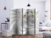 Room Divider Screen Royal White II (5-piece) - velvety fantasy in lily flowers 132681 additionalThumb 2