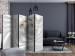 Room Divider Screen Royal White II (5-piece) - velvety fantasy in lily flowers 132681 additionalThumb 4