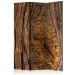 Room Divider Old Tree (3-piece) - brown composition with wood texture 132881