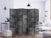 Folding Screen Shades of Gray II (5-piece) - simple composition in dark stone 133181 additionalThumb 2