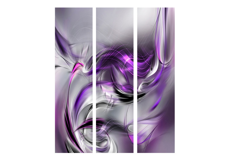 Folding Screen Purple Swirls II - abstract and romantic purple pattern 133681 additionalImage 3