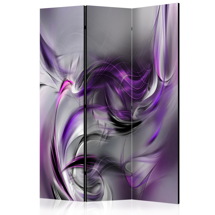Folding Screen Purple Swirls II - abstract and romantic purple pattern 133681
